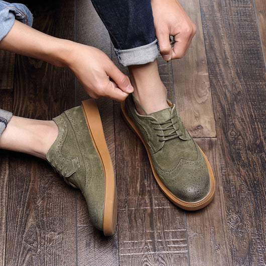 Zapatos Casuales de Cuero de Cerdo para Hombre - Estilo Británico Trendy - Image 26