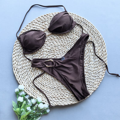 Bikini Dos Piezas Liso de Colores Vibrantes para Mujer - Image 13