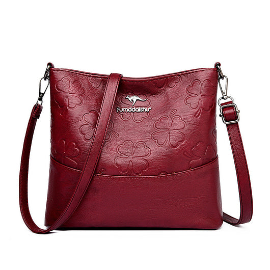 Bolso Bucket de Cuero Genuino con Grabado - Gran Capacidad para Mujer - Image 7