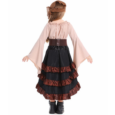 Vestido Halloween Asimétrico con Volantes y Cintura Alta - Image 5