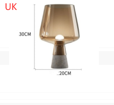 Lámpara de Mesa Cemento y Vidrio - Diseño Minimalista Moderno - Image 16