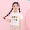 Playera Infantil con Estampado Floral de Manga Corta