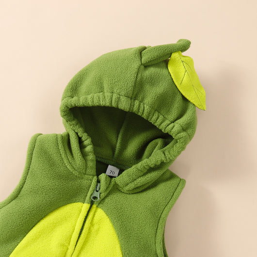 Disfraz de Aguacate Bebé - Conjunto Dos Piezas con Capucha y Medias Rayadas - Image 7