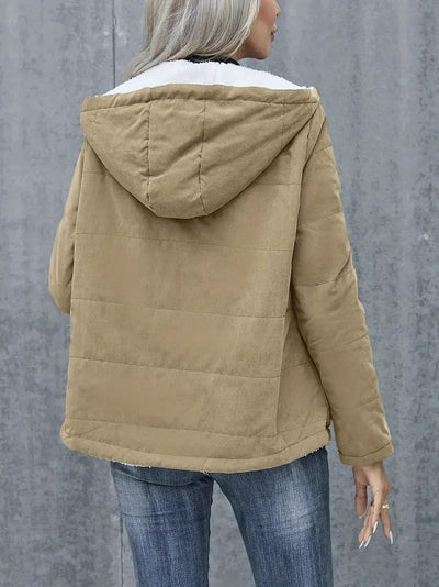 Abrigo de Invierno con Forro Polar y Capucha - Estilo Preppy Elegante para Mujer - Image 25