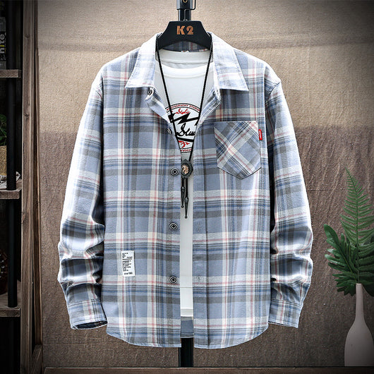 Camisa Casual Hombre Estilo Coreano Moderna con Volantes - Image 14