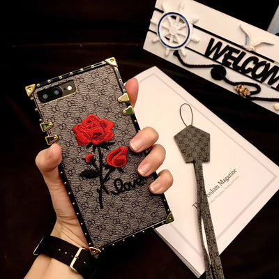 Funda iPhone con Bordado 3D de Rosas - Image 4