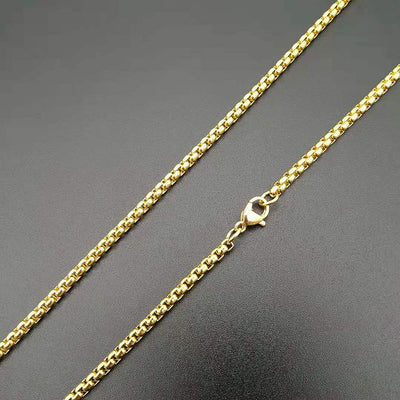 Collar Vikingo para Hombre con Dije de Cabeza de Lobo en Acero Inoxidable Dorado - Image 7