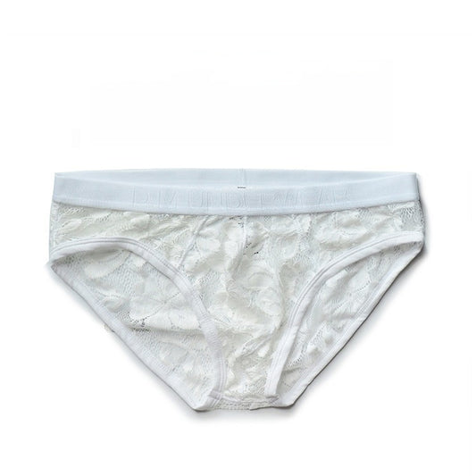 Calzoncillos Hombre Cintura Baja con Encaje Negro y Blanco - Image 2