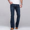 Men's Casual Dark Blue Slim Fit Micro-elastic Washed Classic Jeans
