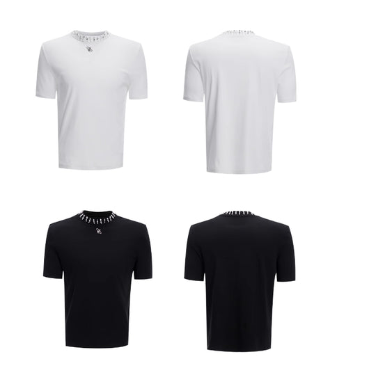 Blusa Modal con Cuello de Perlas y Strass - Manga Corta - Image 15