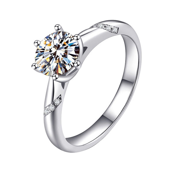 Anillo de Plata 925 con Diamante Moissanita de Seis Garras - Image 9