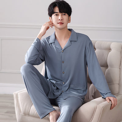Pijama Cardigan Modal para Hombre - Conjunto Casual de Descanso - Image 11