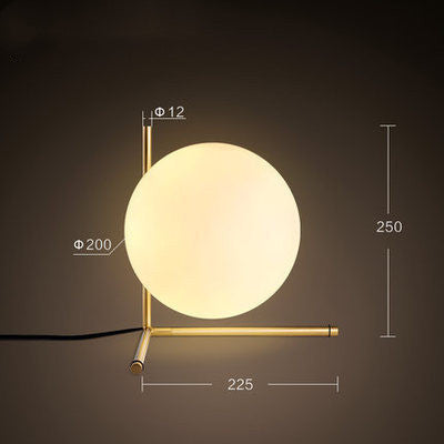 Lámpara de Mesa Esfera de Cristal Minimalista