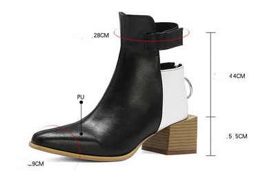 Botas Martín Mujer Estilo Británico Talla Grande Tacón Grueso - Image 7