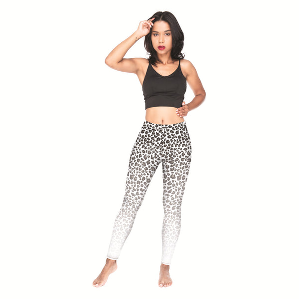 Pantalones Estampado Leopardo Blanco y Negro