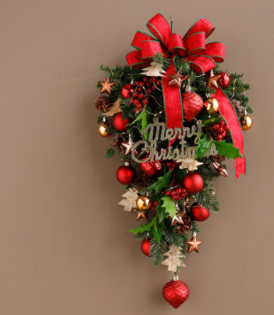 Corona Navideña Jinghua para Puerta - Decoración Elegante de Pared - Image 2