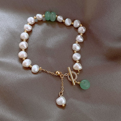 Pulsera Ajustable de Perlas de Agua Dulce Irregulares para Mujer - Image 2
