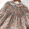 Vestido de Niña de Algodón con Flores y Mangas Largas