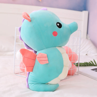 Almohada Peluche Caballo de Mar Ángel Grande