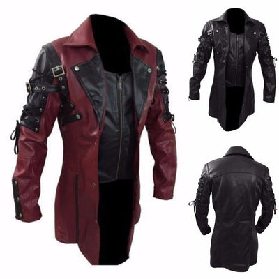 Chaqueta de Cuero para Motociclista Tallas Grandes Estilo Europeo y Americano - Image 8