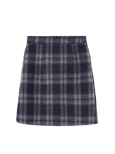 Falda Escocesa Retro Cintura Alta Efecto Adelgazante - Image 12