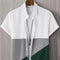 Camisa Casual para Hombre con Estampado Digital y Cuello de Pie