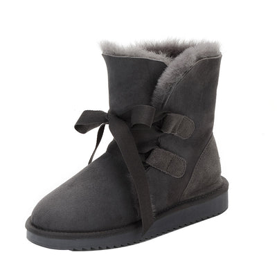 Botas Cortas Cálidas con Moño de Terciopelo - Invierno Nordeste - Image 19