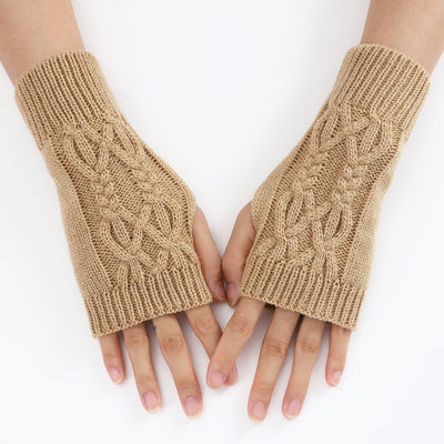 Guantes Tejidos Medio Dedo para Parejas - Lana Cálida Invierno Unisex - Image 3