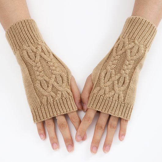 Guantes Tejidos Medio Dedo para Parejas - Lana Cálida Invierno Unisex - Image 3