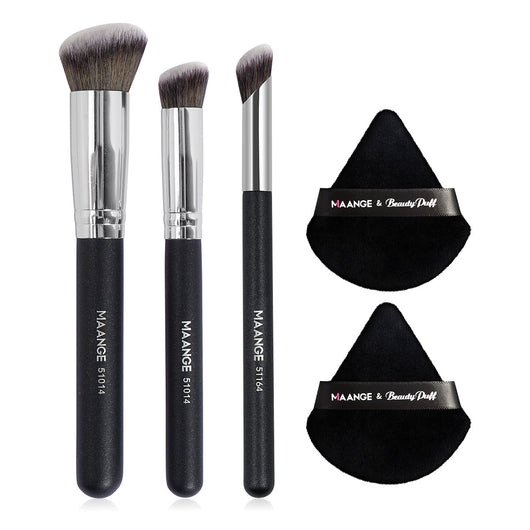 Set de Brochas Triangulares y Puff de Polvo Profesional - Image 21