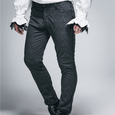 Pantalones Casuales Góticos de Cintura Recta para Hombre - Image 6