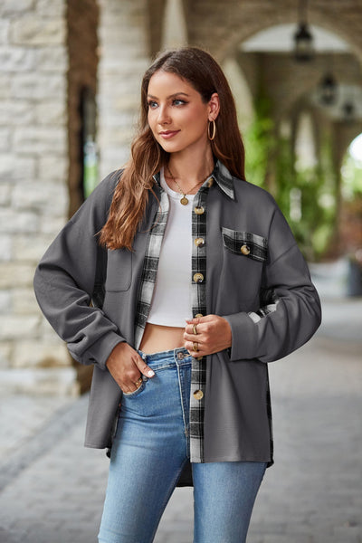 Chaqueta Suéter Cuadrillé Boyfriend Holgada de Punto Waffle - Image 12