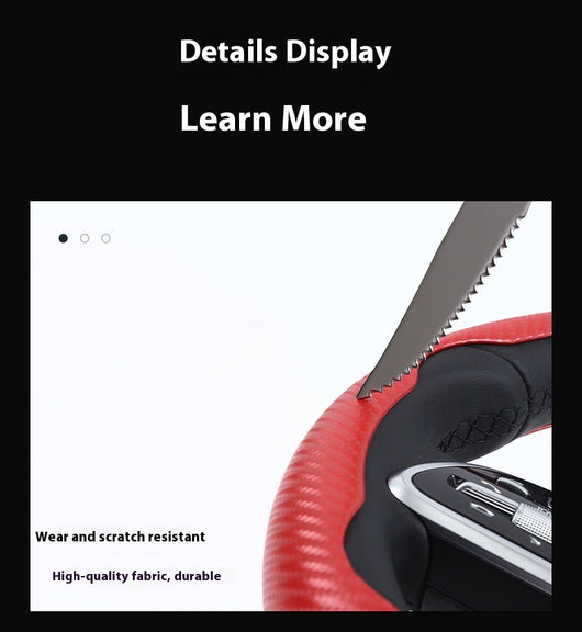 Funda para Volante de Gamuza Absorbente con Patrón Fibra de Carbono - Image 21
