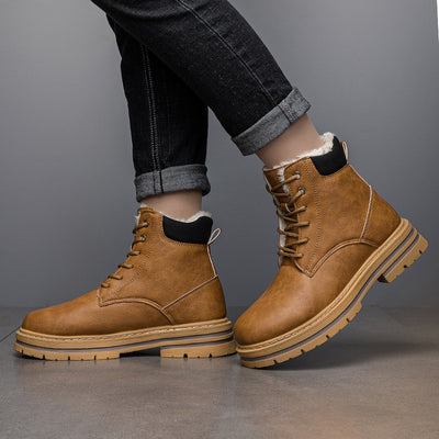 Botas Vaqueras Western para Hombre Invierno Cálidas Suela Gruesa Estilo Retro - Image 14