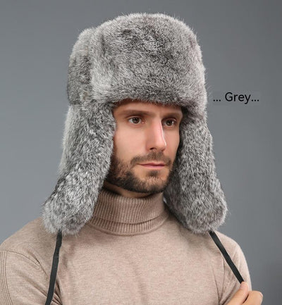 Gorro de Invierno Lei Feng con Pelaje de Conejo - Abrigo Extremo para Hombre - Image 5