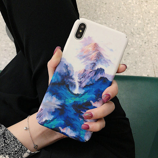 Funda para teléfono azul oscuro con detalles coloridos - Image 5
