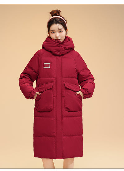 Chaqueta Acolchada Coreana de Algodón con Capucha - Largo Medio - Image 15