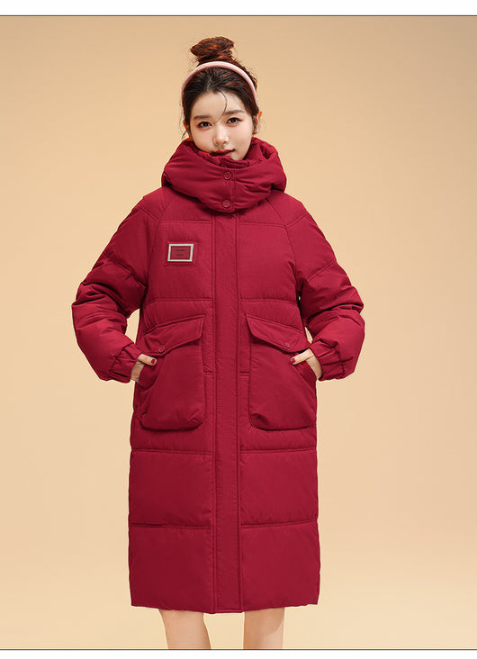 Chaqueta Acolchada Coreana de Algodón con Capucha - Largo Medio - Image 15