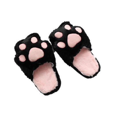 Pantuflas de Felpa con Diseño de Patitas de Gato - Image 5