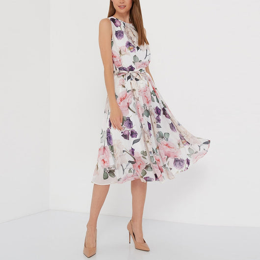 Vestido Bohemio Escote Redondo sin Mangas - Image 9