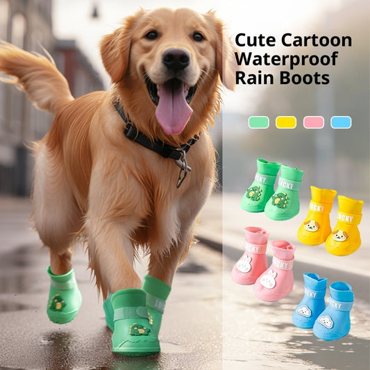 Botas Impermeables para Perros Medianos y Grandes con Suela Antideslizante