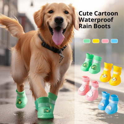 Botas Impermeables para Perros Medianos y Grandes con Suela Antideslizante