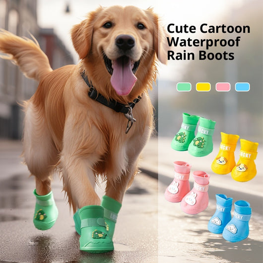 Botas Impermeables para Perros Medianos y Grandes con Suela Antideslizante