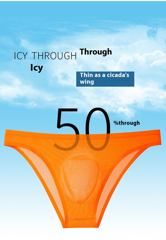 Calzoncillos de Seda de Hielo Translúcidos Ultra Delgados sin Costuras para Hombre - Image 12