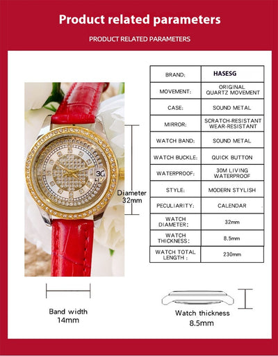 Reloj Elegante para Mujer con Diseño Cruzado - Conjunto de Joyería para San Valentín - Image 41