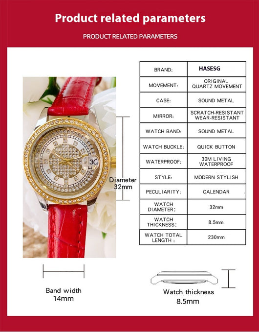Reloj Elegante para Mujer con Diseño Cruzado - Conjunto de Joyería para San Valentín - Image 41