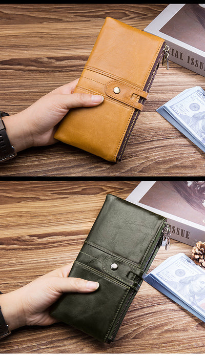 Cartera Larga de Cuero para Hombre con Múltiples Compartimentos Estilo Business - Image 10