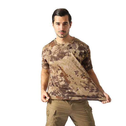 Playera Holgada de Malla con Cuello Redondo y Estampado de Manga Corta - Image 5