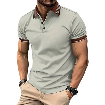 Polo Ejecutivo Bicolor de Manga Corta para Hombre - Image 22