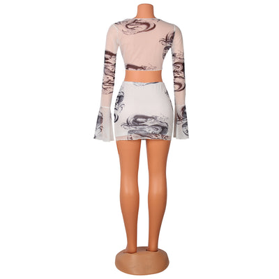 Conjunto Corto de Tul Sensual para Discoteca - Falda Transparente de Dos Piezas - Image 11